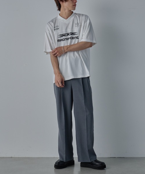COLONY 2139(コロニートゥーワンスリーナイン)の「ピンストライプ2タックワイドパンツ(スラックス・メンズ・グレー/ブラック/チャコールグレー・MEDIUM/LARGE)」の17枚目の写真
