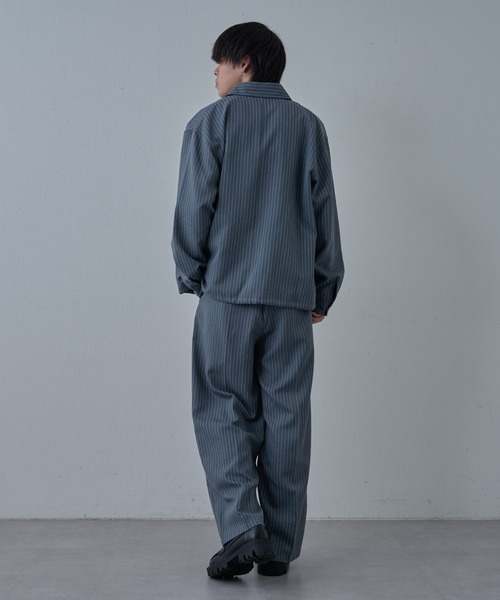 COLONY 2139(コロニートゥーワンスリーナイン)の「ピンストライプ2タックワイドパンツ(スラックス・メンズ・グレー/ブラック/チャコールグレー・MEDIUM/LARGE)」の21枚目の写真