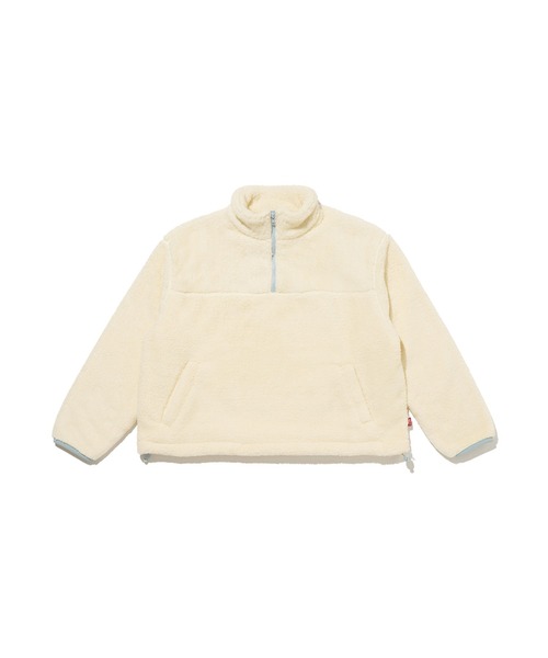 セール】Levi's/リーバイス ハーフジップフリース ホワイト WHITE SWAN