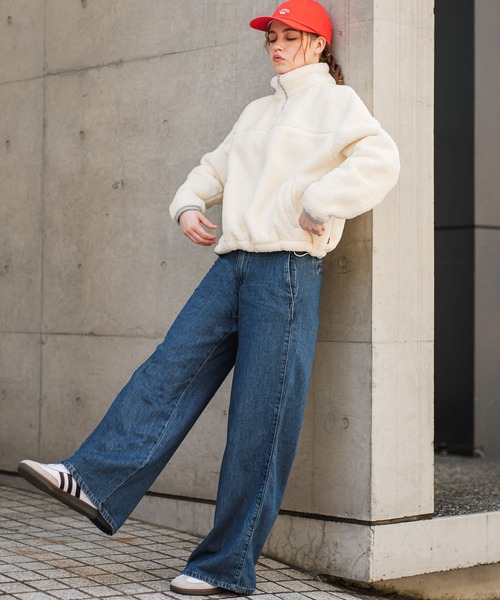 Levi's（リーバイス）の「Levi's/リーバイス ハーフジップフリース ホワイト WHITE SWAN（ブルゾン・レディース・オフホワイト・XS/M/S）」の10枚目の写真