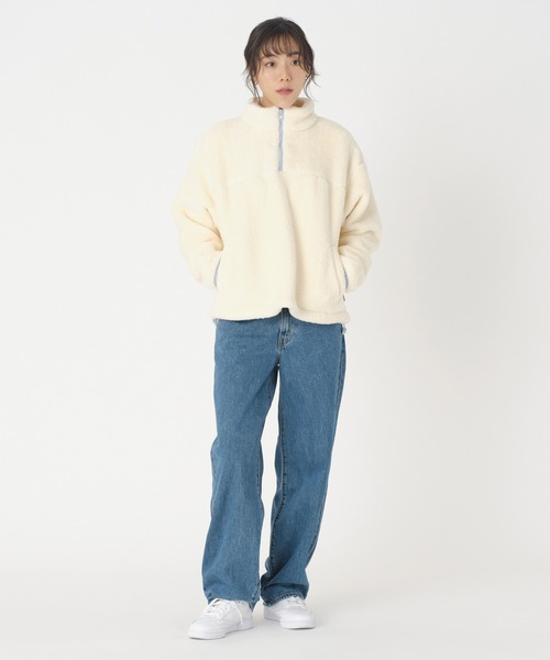 Levi's（リーバイス）の「Levi's/リーバイス ハーフジップフリース ホワイト WHITE SWAN（ブルゾン・レディース・オフホワイト・XS/M/S）」の14枚目の写真