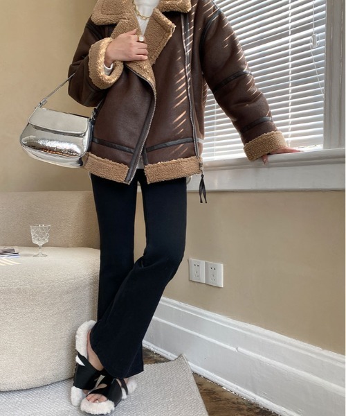 kirakiraShop(キラキラショップ)の「ストレッチ ハイウエスト スリム ブーツ カット デニム(デニムパンツ・レディース・ブラック/ブルー・S/M/L/XL)」の9枚目の写真