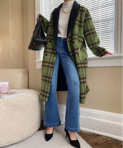 kirakiraShop(キラキラショップ)の「ストレッチ ハイウエスト スリム ブーツ カット デニム(デニムパンツ・レディース・ブラック/ブルー・S/M/L/XL)」の12枚目の写真