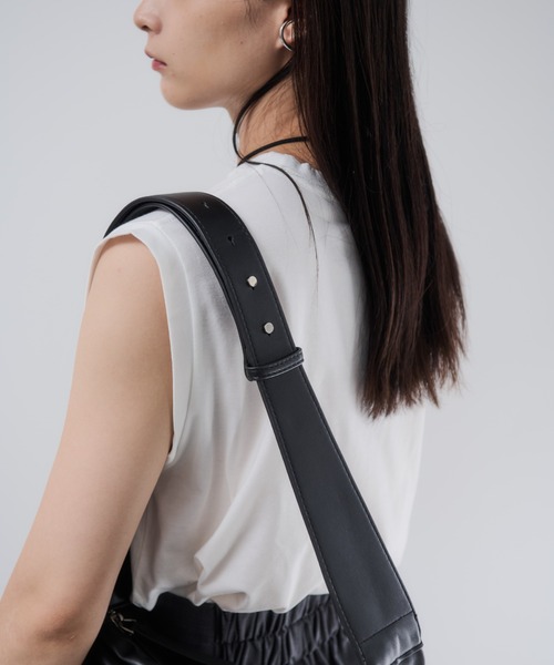 【Cider】フェイク レザー ショルダーバッグ 3色 ショルダーバッグ レディース フェイクレザー[品番：STYB0006880