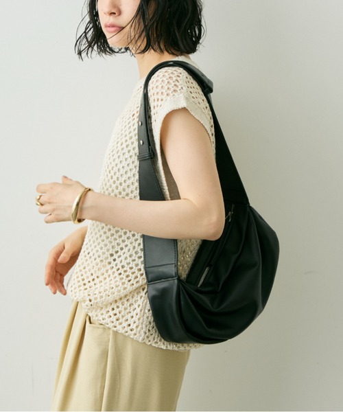 【Cider】フェイク レザー ショルダーバッグ 3色 ショルダーバッグ レディース フェイクレザー[品番：STYB0006880