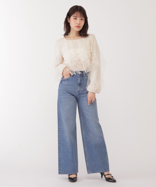 JILL by JILL STUART（ジルバイジルスチュアート）の「◇フリルブラウス（シャツ/ブラウス・レディース・ラベンダー/ホワイト系その他/ピンク・FREE）」の9枚目の写真