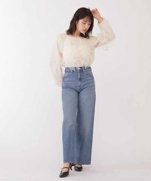 JILL by JILL STUART（ジルバイジルスチュアート）の「◇フリルブラウス（シャツ/ブラウス・レディース・ラベンダー/ホワイト系その他/ピンク・FREE）」の5枚目の写真