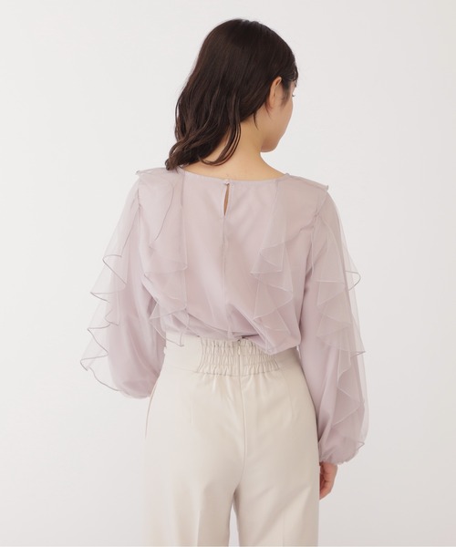 JILL by JILL STUART（ジルバイジルスチュアート）の「◇フリルブラウス（シャツ/ブラウス・レディース・ラベンダー/ホワイト系その他/ピンク・FREE）」の21枚目の写真