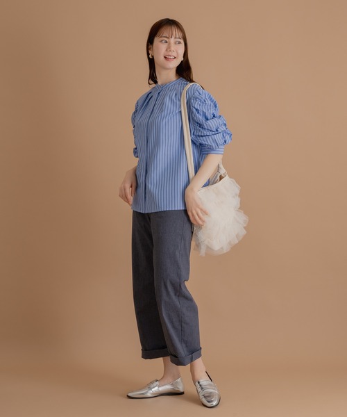 KATHARINE ROSS(キャサリンロス)の「【KATHARINE ROSS】【WEB限定】チュールナイロンショルダーバッグ(ショルダーバッグ・レディース・ライトグレー/アイボリー/ブラック・MEDIUM)」の8枚目の写真