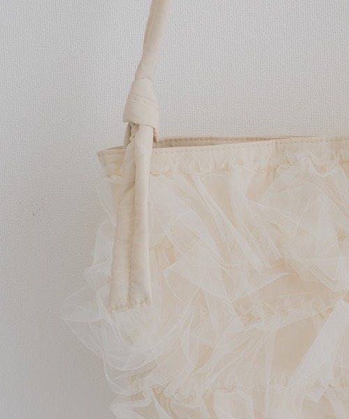 KATHARINE ROSS(キャサリンロス)の「【KATHARINE ROSS】【WEB限定】チュールナイロンショルダーバッグ(ショルダーバッグ・レディース・ライトグレー/アイボリー/ブラック・MEDIUM)」の19枚目の写真