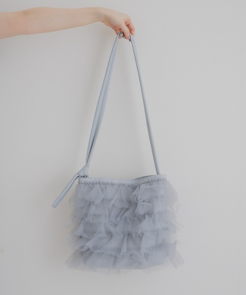 KATHARINE ROSS(キャサリンロス)の「【KATHARINE ROSS】【WEB限定】チュールナイロンショルダーバッグ(ショルダーバッグ・レディース・ライトグレー/アイボリー/ブラック・MEDIUM)」の20枚目の写真