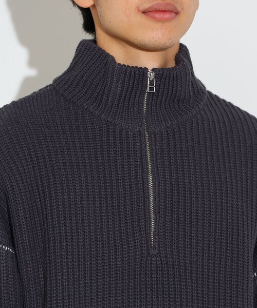 BEAMS HEART(ビームスハート)の「【ユニセックス】ハーフジップ 片畦 ニット(ニット/セーター・メンズ・オフホワイト/チャコールグレー/ブラック・SMALL/MEDIUM/LARGE)」の20枚目の写真