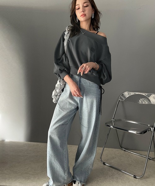 セール】【mily bilet】大人肌見せヘルシースタイル。サイドレース