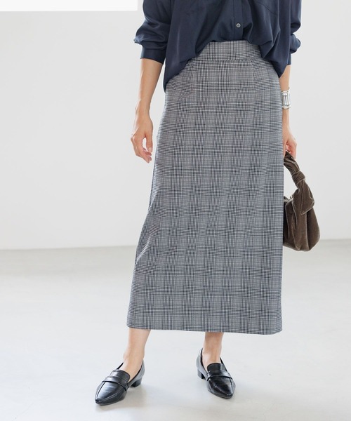 Elura(エルーラ)の「<レギュラー/低身長サイズ>サマ見えナロースカート/131598(スカート・レディース・ブラック/ブラウン系その他4/ブラック系その他/ブルー・MEDIUM/LARGE/FREE(S))」の3枚目の写真