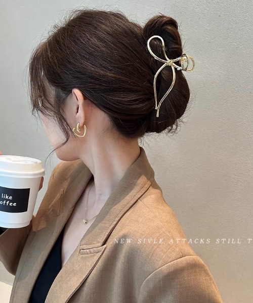 Acca バレッタ ヘアクリップ リボン HAIR ARRANGE ／／ ハーフアップにオススメ♪ リボンバレッタ