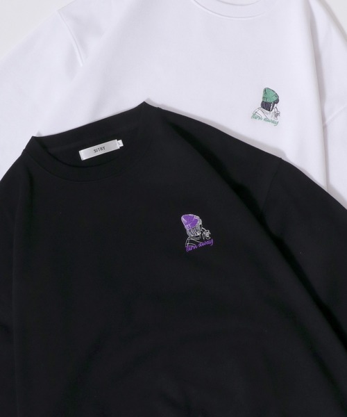 SITRY(シトリー)の「SITRY Girl Embroidery Sweat Shirt/別注 オーバーサイズ ガール ワンポイント刺繍 裏起毛 スウェット トレーナー(スウェット・レディース・グレー系その他2/ホワイト/ホワイト系その他/アッシュグレー/ブラック系その他/ホワイト系その他2/ブラック/グレー系その他/ブラック系その他2・M/L/XL)」の5枚目の写真