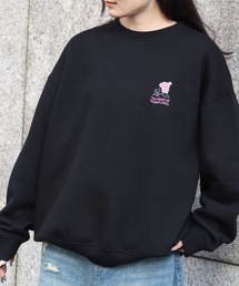 SITRY | SITRY Girl Embroidery Sweat Shirt/別注 オーバーサイズ ガール ワンポイント刺繍 裏起毛 スウェット トレーナー(スウェット)