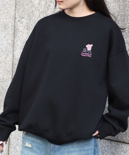 セール】SITRY Girl Embroidery Sweat Shirt/別注 オーバーサイズ