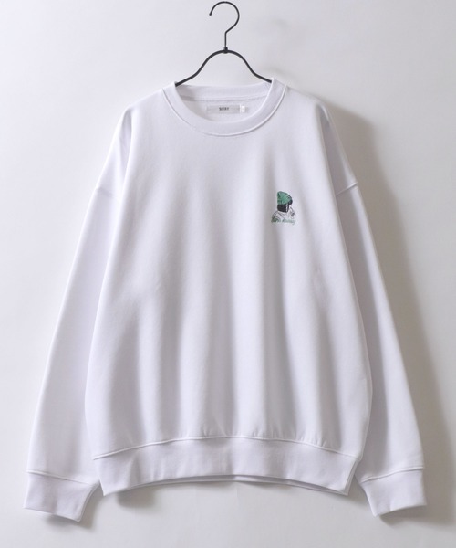 SITRY(シトリー)の「SITRY Girl Embroidery Sweat Shirt/別注 オーバーサイズ ガール ワンポイント刺繍 裏起毛 スウェット トレーナー(スウェット・レディース・グレー系その他2/ホワイト/ホワイト系その他/アッシュグレー/ブラック系その他/ホワイト系その他2/ブラック/グレー系その他/ブラック系その他2・M/L/XL)」の14枚目の写真