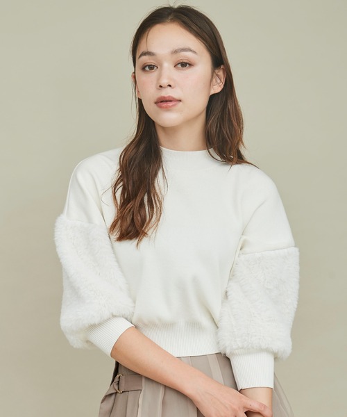 31 Sons de mode - オフショル袖ファーニット❤️こじはるさん着用 セール】袖ファー付きニット（ニット/セーター）｜31 Sons de