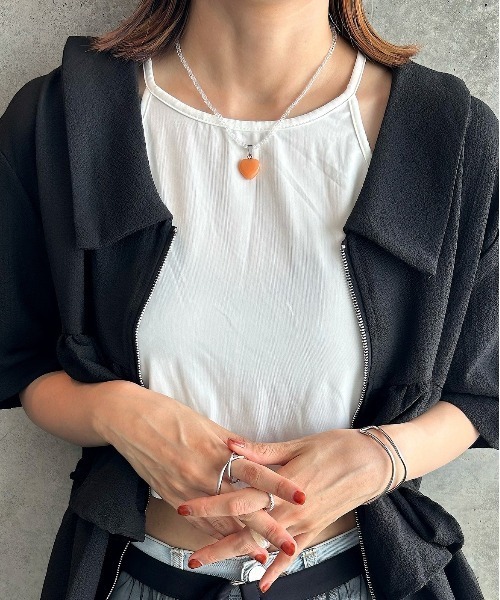 thank U more（サンキューモア）の「カラフルハート ビーズネックレス（ネックレス・レディース・パープル/イエロー/ピンク/ブルー/オレンジ・FREE）」の17枚目の写真