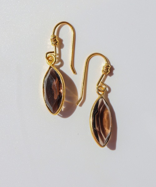 18k スモーキークォーツピアス K18PG スモーキークォーツ ピアス|festaria Online Shop(フェスタリア