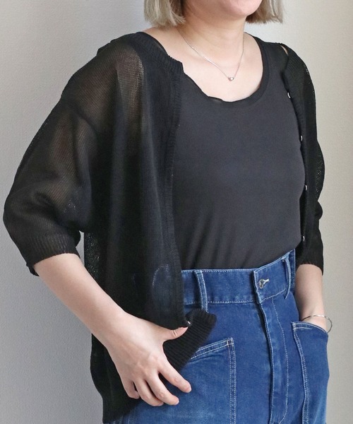 cepo(セポ)の「チュールパイピングタンクトップ(タンクトップ・レディース・オフホワイト/ブラック・M)」の2枚目の写真