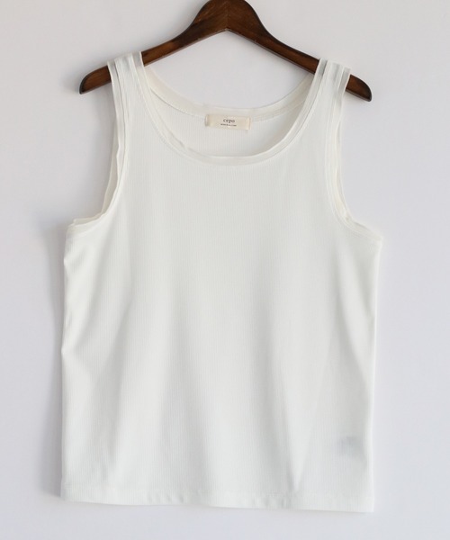 cepo(セポ)の「チュールパイピングタンクトップ(タンクトップ・レディース・オフホワイト/ブラック・M)」の18枚目の写真