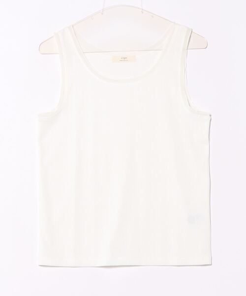 cepo(セポ)の「チュールパイピングタンクトップ(タンクトップ・レディース・オフホワイト/ブラック・M)」の6枚目の写真