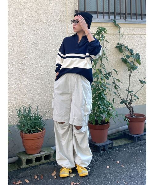 Ungrid（アングリッド）の「バイカラーポロシャツ（ポロシャツ・レディース・イエロー/ネイビー・FREE）」の6枚目の写真