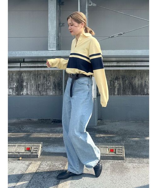 Ungrid（アングリッド）の「バイカラーポロシャツ（ポロシャツ・レディース・イエロー/ネイビー・FREE）」の22枚目の写真