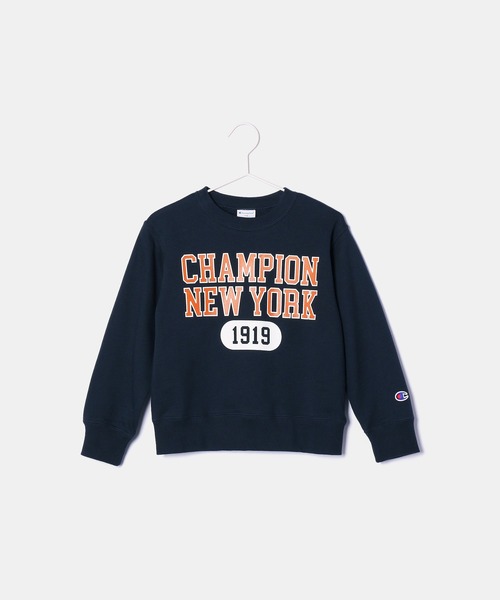 Champion(チャンピオン)の「【KIDS】【Champion】RUBBER PRINT CREW NECK SWEAT SHIRT(スウェット・キッズ・ネイビー/ライトグレー・140/130/150)」の3枚目の写真