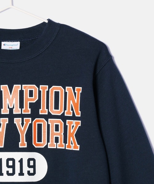 Champion(チャンピオン)の「【KIDS】【Champion】RUBBER PRINT CREW NECK SWEAT SHIRT(スウェット・キッズ・ネイビー/ライトグレー・140/130/150)」の6枚目の写真