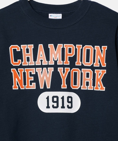 Champion(チャンピオン)の「【KIDS】【Champion】RUBBER PRINT CREW NECK SWEAT SHIRT(スウェット・キッズ・ネイビー/ライトグレー・140/130/150)」の9枚目の写真