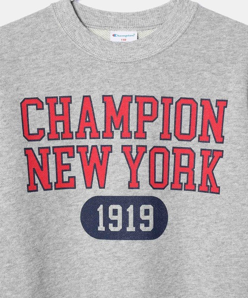 Champion(チャンピオン)の「【KIDS】【Champion】RUBBER PRINT CREW NECK SWEAT SHIRT(スウェット・キッズ・ネイビー/ライトグレー・140/130/150)」の16枚目の写真