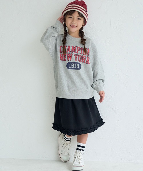 Champion(チャンピオン)の「【KIDS】【Champion】RUBBER PRINT CREW NECK SWEAT SHIRT(スウェット・キッズ・ネイビー/ライトグレー・140/130/150)」の21枚目の写真