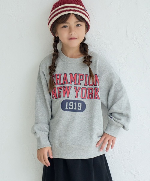 Champion(チャンピオン)の「【KIDS】【Champion】RUBBER PRINT CREW NECK SWEAT SHIRT(スウェット・キッズ・ネイビー/ライトグレー・140/130/150)」の22枚目の写真
