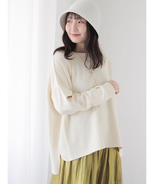 Te chichi TERRASSE（テチチテラス）の「ダンボールポンチョライクトップス（Tシャツ/カットソー・レディース・ブルー/チャコールグレー/オフホワイト・F）」の2枚目の写真