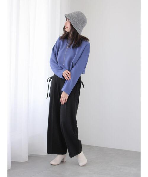 Te chichi TERRASSE（テチチテラス）の「ダンボールポンチョライクトップス（Tシャツ/カットソー・レディース・ブルー/チャコールグレー/オフホワイト・F）」の9枚目の写真