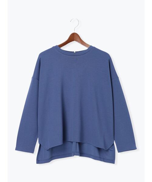 Te chichi TERRASSE（テチチテラス）の「ダンボールポンチョライクトップス（Tシャツ/カットソー・レディース・ブルー/チャコールグレー/オフホワイト・F）」の16枚目の写真