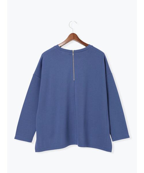 Te chichi TERRASSE（テチチテラス）の「ダンボールポンチョライクトップス（Tシャツ/カットソー・レディース・ブルー/チャコールグレー/オフホワイト・F）」の17枚目の写真