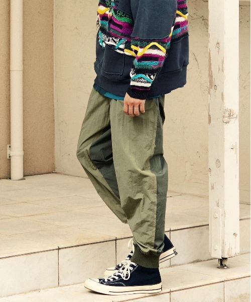 【セール】ナイロン×コットンナイロンニットリブパンツ（その他パンツ）｜go slow caravan（ゴースローキャラバン）