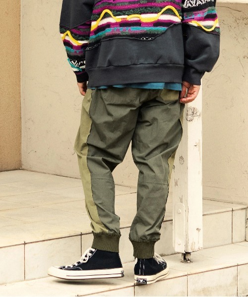 【セール】ナイロン×コットンナイロンニットリブパンツ（その他パンツ）｜go slow caravan（ゴースローキャラバン）