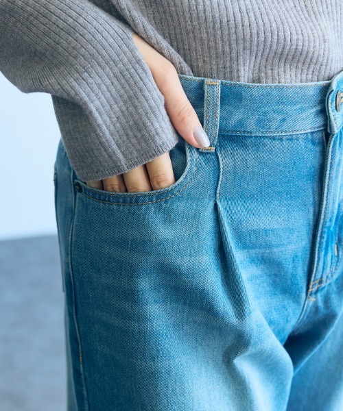 ブルーデニム ワイドパンツ チノ BLUE WING 40〜50年代