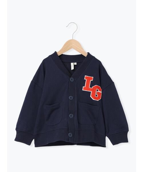 Samansa Mos2 Lagom(サマンサモスモスラーゴム)の「ミニ裏毛ワッペン付きカーディガン(カーディガン/ボレロ・キッズ・グリーン/ネイビー・100/120/130/95/110)」の3枚目の写真