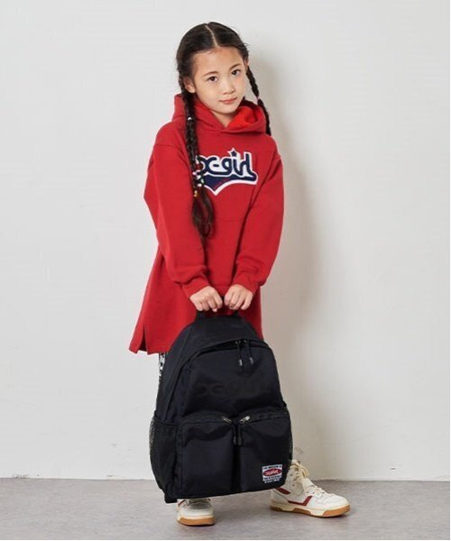 X-girl Stages（エックスガールステージス）の「サガラ刺しゅうフードボアパーカワンピース（ワンピース・キッズ・アイボリー/レッド/ネイビー・80ｃｍ/90cm/110cm/100cm/120cm/130cm/140cm）」の19枚目の写真