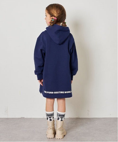 X-girl Stages（エックスガールステージス）の「サガラ刺しゅうフードボアパーカワンピース（ワンピース・キッズ・アイボリー/レッド/ネイビー・80ｃｍ/90cm/110cm/100cm/120cm/130cm/140cm）」の22枚目の写真