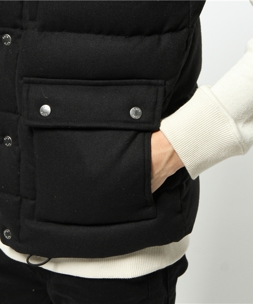 Lui's（ルイス）の「Lui's(ルイス) ウールダウンベスト（ダウンベスト・メンズ・チャコールグレー/ブラック/ライトグレー・MEDIUM/SMALL/LARGE）」の9枚目の写真