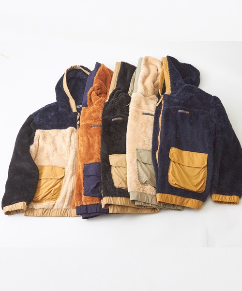 CUBE SUGAR(キューブシュガー)の「ソフトボアジップアップパーカージャケット(パーカー・レディース・ナチュラル/マルチ/ブラック/ネイビー/オレンジ・M)」の8枚目の写真