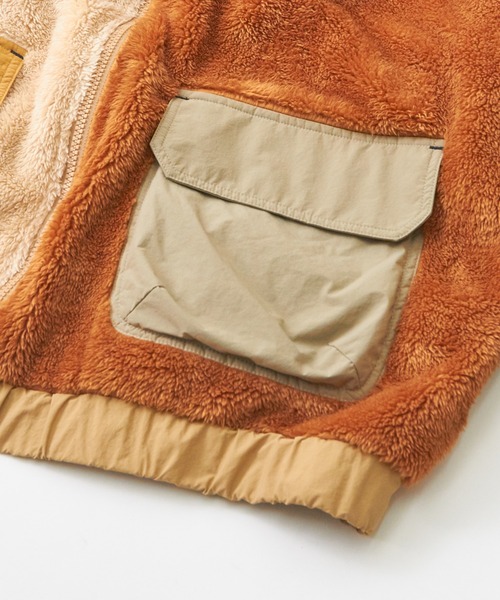 CUBE SUGAR(キューブシュガー)の「ソフトボアジップアップパーカージャケット(パーカー・レディース・ナチュラル/マルチ/ブラック/ネイビー/オレンジ・M)」の12枚目の写真